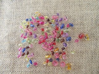 500Grams Round Plastic Beads 3 Sizes 6/8/10mm Mixed Color