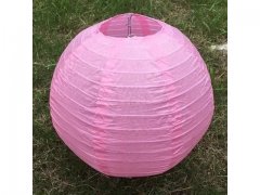 12Pcs New Plain Pink Round Paper Lantern Wedding Favor 15cm