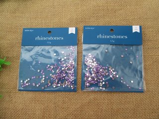 3Sheets x 3.9Gram Purple Flatback Acrylic Gemstones Rhinestones
