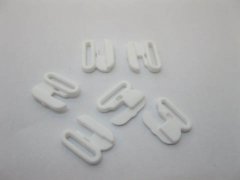 200Sets(400Pcs) White Plastic Bikini Bra Clips 10mm