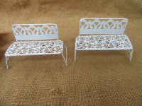12Pcs White Miniature Bench Table CenterPiece Wedding Party