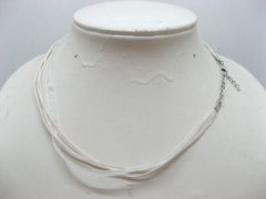 100 Milky White Multi-string Waxen & Ribbon For Necklace 100 Milky White Multi-string Waxen & Ribbon For Necklace