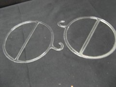 80 Bulk Round Clear Plastic Hook Hanger for Towel dis-ph3