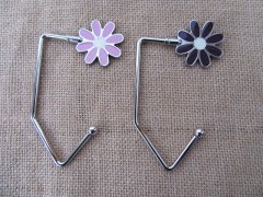 12Pcs Flower Hand Bag Holder Hook Hanger Mixed Color