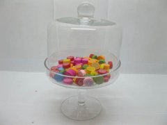 1X Wedding Event Glass Cake Stand/Jar with Lid 25cm