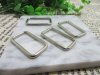 100 Metal Rectangle Square Key Ring Keychains 38x22mm