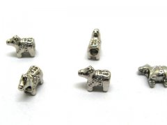 10 Metal Horse Thread European Beads ac-sp559