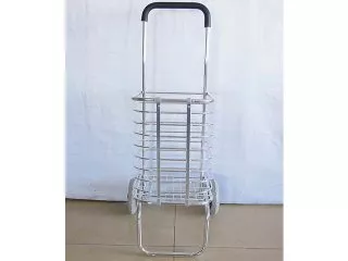 1X Aluminum Silver Color Folding Supermarket Shopping Cart