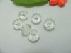 20 Faceted Clear Crystal European Beads 14x9mm