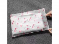 40Pcs Pink Flamingo Frosted Resealable Zip Lock Bag Plastic Bag