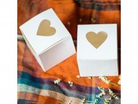 50Pcs White Macron Candy Bomboniere Boxes Wedding Favor