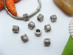 20pcs Tibetan Silver Barrel Beads European Design Yw-pa-mb8 20pcs Tibetan Silver Barrel Beads European Design Yw-pa-mb8