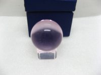 5X 40mm Pink Crystal Sphere Balls With Glass Base
