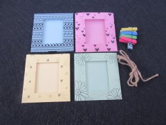 10Sets X 4Pcs DIY Paper Photo Frame Bunting Wall Hanging Shower