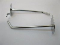 50 Metal Apple Slatwall Mesh Hooks 9.5cm