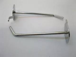 50 Metal Apple Slatwall Mesh Hooks 9.5cm