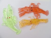 24 Funny Squishy Prawn Sticky Toy for Kids Mixed Color