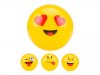 10 Inflatable Funny Smile Face Emoticon Bouncing Balls 22cm Dia.