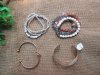 6Pcs Various Design Bracelet Bangle Beaded Cuff Bracelet 6Pcs Various Design Bracelet Bangle Beaded Cuff Bracelet