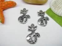20pcs Metal Elegant Cat Princess Charms yw-ac-mc66 20pcs Metal Elegant Cat Princess Charms yw-ac-mc66
