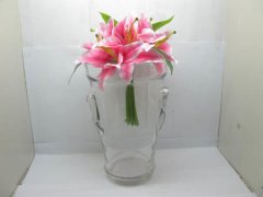 6Pcs Clear Glass Flower Vase Wedding Favor 30cm High