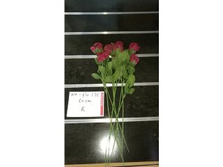 10Pcs Red Flower 50cm Long we-flo175