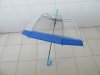 10Pcs Clear Wind Water Proof Umbrella DOME Parasol Dark Blue Bor 10Pcs Clear Wind Water Proof Umbrella DOME Parasol Dark Blue Bor