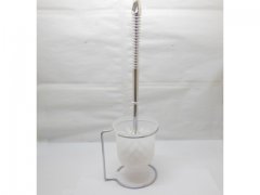 1Pc White Toilet Cleaning Brush Set with Plastic Bowl & Handle 1Pc White Toilet Cleaning Brush Set with Plastic Bowl & Handle