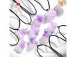 2Pkt x 5Pcs Natural Rough Stone Amethyst Pendant Necklace