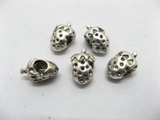 20 Nickel Plated European Strawberry Thread Beads ac-sp491