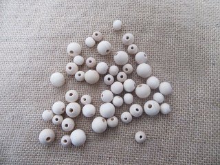 1Pkt X 240Grams Wooden Round Loose Beads with Retail Package