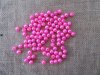 250Grams Round Simulate Pearl Beads Loose Beads 8mm - Hot Pink