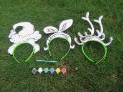 1Pc DIY Plain Paper Headband Hairband with Paint 1Pc DIY Plain Paper Headband Hairband with Paint