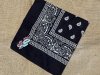 12Pcs Embroidery Black Cotton Face Mask Bandana Kerchief Scarf H