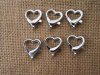 50Pcs SILVER Nickel Free Heart Lobster Clasp