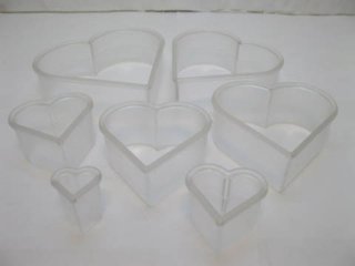 1Set X 7Pcs Heart Biscuit Cake Cookie Cutter Mold Mould Tool