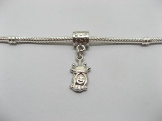 20 Alloy European Thread Beads with girl Dangle pa-m75