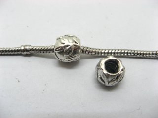 20 European Carved Leaf Thread Beads ac-sp489