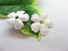 1000 White Ribbon Padded Flower Embellishments Trims 1000 White Ribbon Padded Flower Embellishments Trims