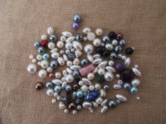 4Packets Simulate Pearl Loose Spacer Beads Various Shape 4Packets Simulate Pearl Loose Spacer Beads Various Shape