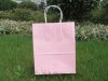 48 Bulk Kraft Paper Gift Carry Shopping Bag 33x26x12cm Pink 48 Bulk Kraft Paper Gift Carry Shopping Bag 33x26x12cm Pink