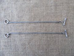 6Packets X 2Pcs DIY Metal Chain Bracelet with Toggle Clasps