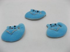 100pcs Blue Padded Appliques Craft Cats Embellishments