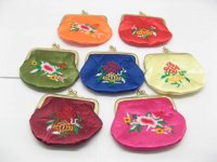 12 Silk Frame Bags Purses Top Lock Closure