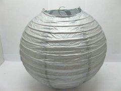 10 New Plain Silver Paper Lantern Wedding Favor 25cm 10 New Plain Silver Paper Lantern Wedding Favor 25cm