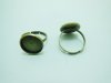 100 Bronze Round Adjustable RING Blank Base Jewelry Finding 14mm