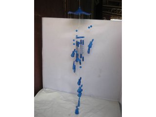 5X Blue Violin Wind Chime with 4 Aluminum Pipes