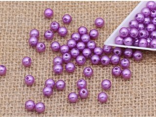 1000 Purple 8mm Round Simulate Pearl Beads (image for) 1000 Purple 8mm Round Simulate Pearl Beads