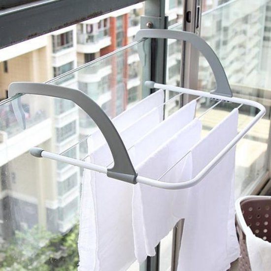 1Set Drying Shoe Rack Balcony Window Clothes Towel Dryer - Click Image to Close