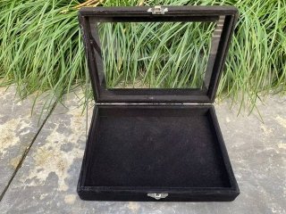 1Pc Black Velvet Blank Jewelry Storage Display Case 20x15x5cm